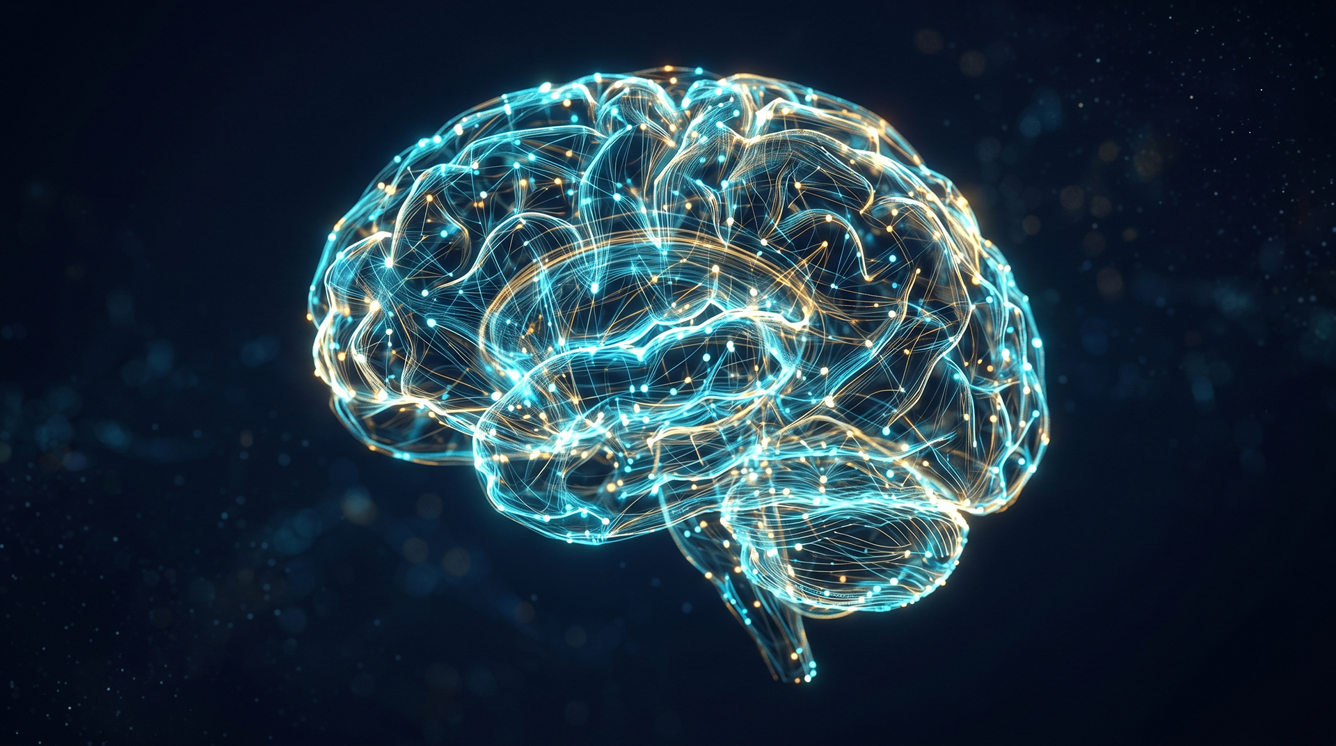 Neural network visualization representing artificial intelligence